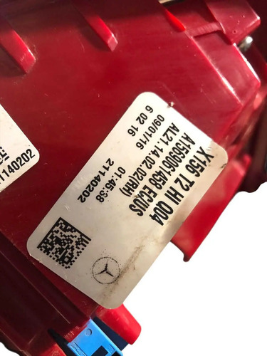 Lanterna Tampa Traseira Led Direita Gla 200 1.6 2015/18 Di Direito/passageiro Vermelho - Imagem 5