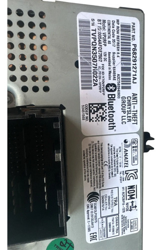 Central Multimídia Jeep Compass 17-2021 P68291271aj Original Preto - Imagem 5