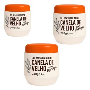 3 Gel Massageador Canela De Velho 240g Maringá  Vivaz