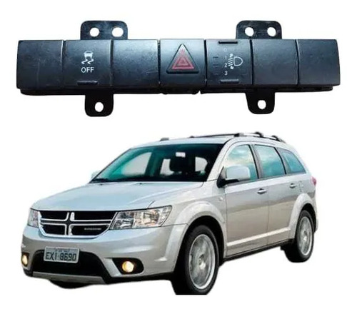 Botao Alerta Dodge Journey P04602562ah -13343 Preto Preto
