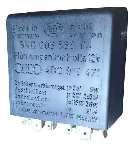Rele Controle Luz Audi A3 Golf Passat 1995/2003 5kg00656804 Preto