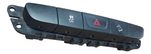 Comando Botão Pisca Alerta Controle Tração Fiat Toro 2020 Pr Preto - Imagem 2