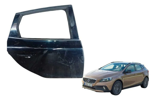 Porta Traseira Direita Volvo V40 C/maçaneta 2013/2016 Traseira Direita Azul