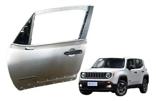 Porta Dianteira Esquerda Jeep Renegade 2016/2021 Dianteira Esquerdo Prata