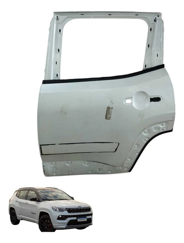 Porta Traseira Esquerda Renegade 2015 2016 2017 A 2025 Traseira Esquerdo Branco