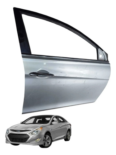 Porta Dianteira Direita Hyundai Sonata 2010 A 2015 Dianteira Direita Prateado
