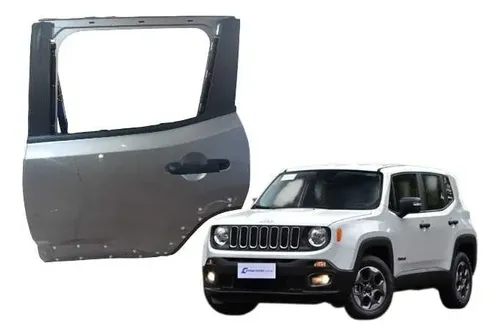 Porta Traseira Esquerda Jeep Renegade 2016/2021 Traseira Esquerda Prata