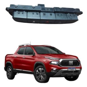 Comando Botão Pisca Alerta Controle Tração Fiat Toro 2020 Pr Preto