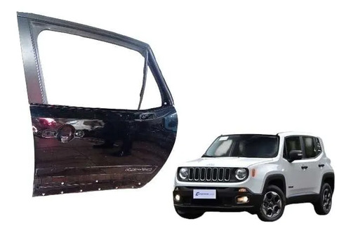 Porta Dianteira Direita Jeep Renegade 2016/2025 Dianteira Direita Preto