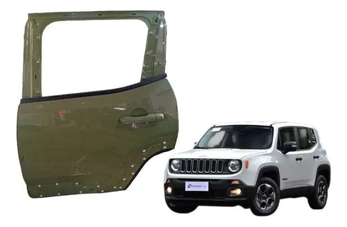 Porta Traseira Esquerda Jeep Renegade 2016/21 Traseira Esquerdo Verde