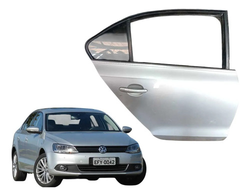 Porta Traseira Direita C/maçaneta Jetta 2011/16 Traseira Direita Cinza