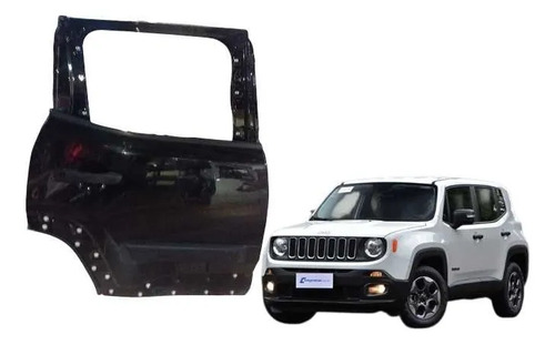 Porta Traseira Direita Jeep Renegade 2016/2025 Traseira Preto
