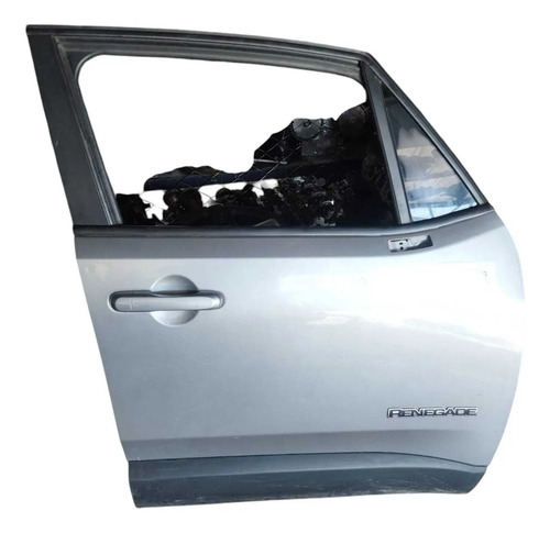Porta Com Moldura Dianteira Direita Renegade 2016 2025 Dianteira Direita Cinza - Imagem 2
