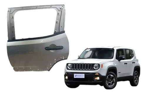 Porta Traseira Esquerda Jeep Renegade 2016/2021 Traseira Esquerda Prata
