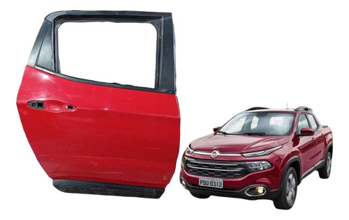 Porta Traseira Direita Fiat Toro 2016/2025 (amassados) Vermelho