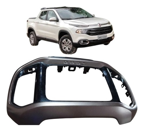 Moldura Central Multimidia 1704387x Fiat Toro 2017 2018 Marrom-claro