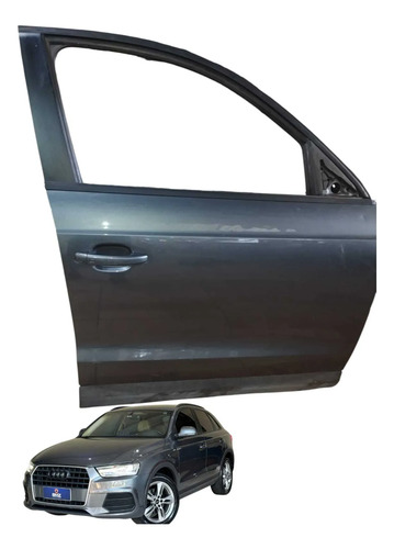 Porta Dianteira Direta Cmaçaneta E Moldura Audi Q3 2014/2018 Dianteira Direita Cinza