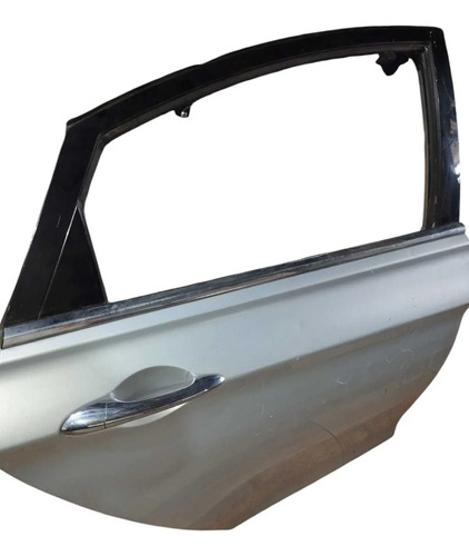 Porta Traseira Direita C/maçaneta Hyundai Sonata 2010/15 Traseira Direita Prateado - Imagem 4
