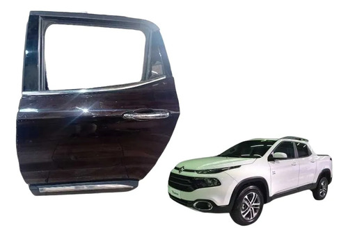 Porta Traseira Esquerda Fiat Toro 2016/2025 Traseira Esquerda Vinho