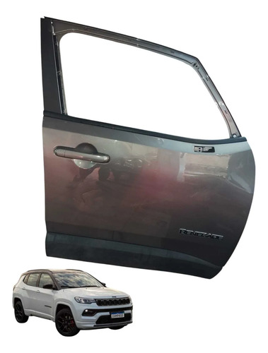 Porta Dianteira Direita C/maçaneta Jeep Renegade 2016 A 2025 Dianteira Direita Cinza
