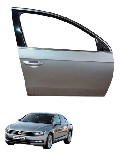 Porta Dianteira Direita Vw Passat 2012-2016 Dianteira Direita Cinza
