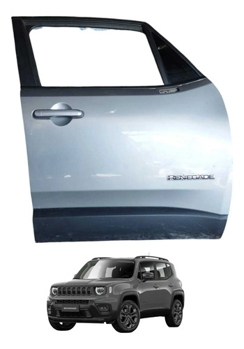 Porta Com Moldura Dianteira Direita Renegade 2016 2025 Dianteira Direita Cinza
