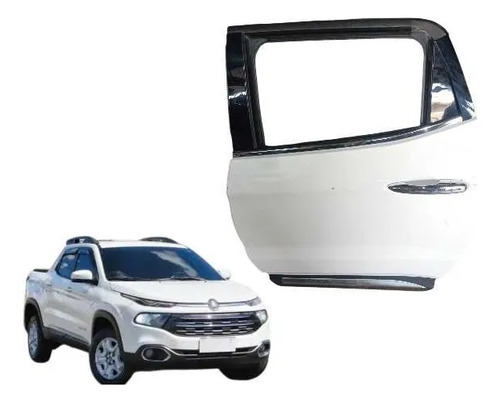 Porta Traseira Esquerda Fiat Toro 2016/2025 Traseira Esquerdo Branco