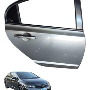 Porta Traseira Direita C/maçaneta New Civic 2006 2010 Traseira Direita Cinza-escuro