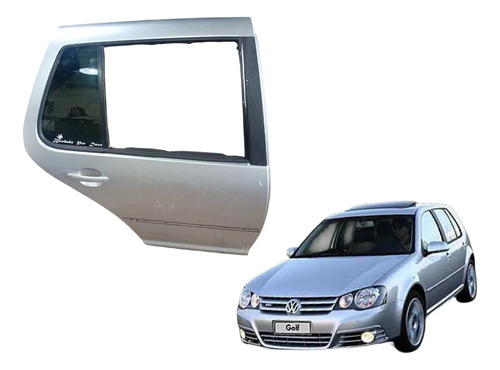 Porta Traseira Direita Golf 2008/2013 Traseira Direita Prateado