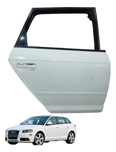 Porta Traseira Direita C/maçaneta Audi A3 Sportback2007/12 Traseira Direita Branco