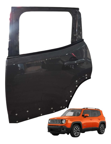 Porta Traseira Esquerda C/maçaneta Jeep Renegade 2016 À 2025 Traseira Esquerdo Cinza