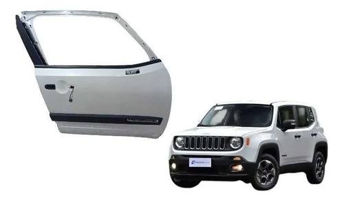 Porta Traseira Direta Jeep Renegade 2016/25 Traseira Branco