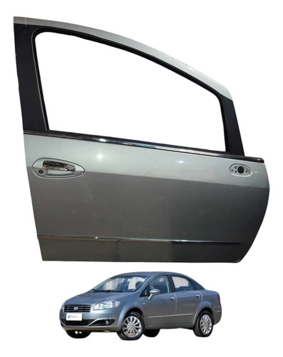 Porta Dianteira Direita C/maça Fiat Punto / Linea 2009/2016 Dianteira Direita Prateado