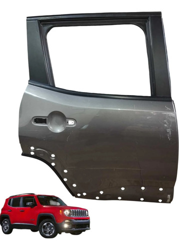 Porta Traseira Direita Jeep Renegade 2016 À 2025 Traseira Direita Cinza-escuro