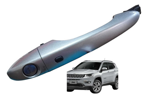 Maçaneta Ext Diant. Esq Jeep Compass 2016/2021 68288406ac Prateado Dianteira