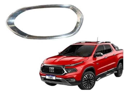 Moldura Aro Milha Direito Fiat Toro 2016/2020 100232635 Prateado Direito