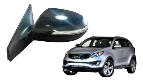 Retrovisor Esquerdo Kia Sportage 2014/2016 (quebrado) 9pino