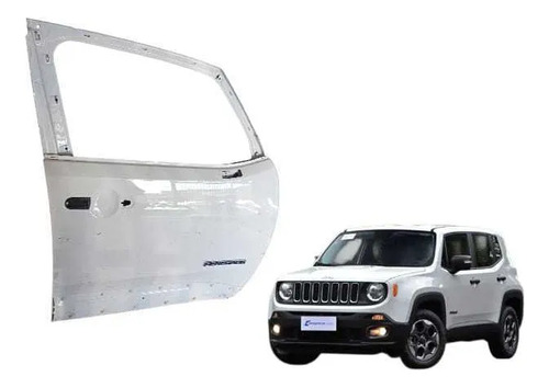 Porta Dianteira Direita Jeep Renegade 2016/25 Dianteira Direita Branco