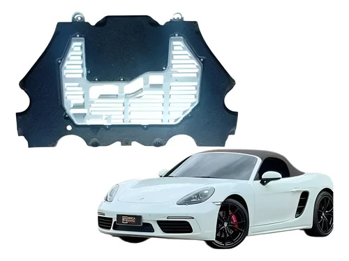 Protetor Assoalho Inf Motor Porsche 718 Boxster 2017 2025 Preto