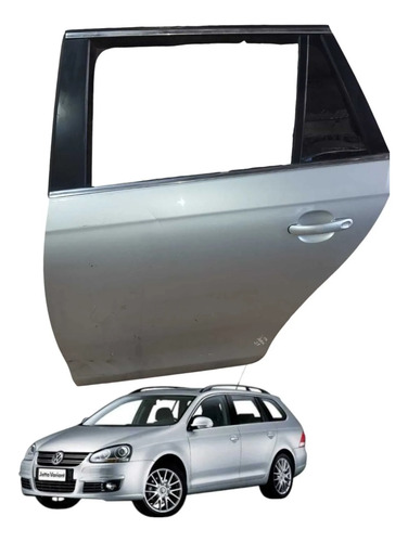 Porta Traseira Esquerda Vw Jetta Usv 2007 A 2010 Traseira Esquerdo Prateado