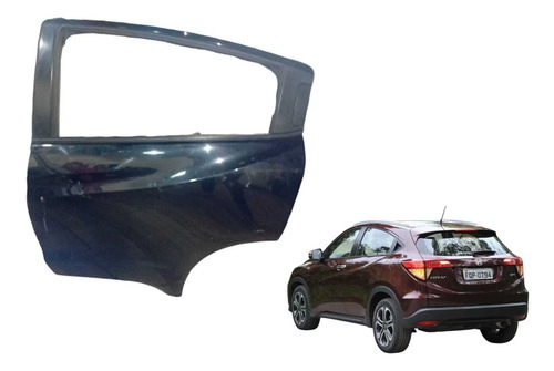 Porta Traseira Esquerda Honda Hrv 2016/20 Traseira Esquerdo Preto