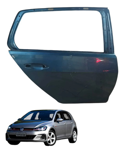 Porta Traseira Direita Golf 2015 2018 Traseira Direita Azul