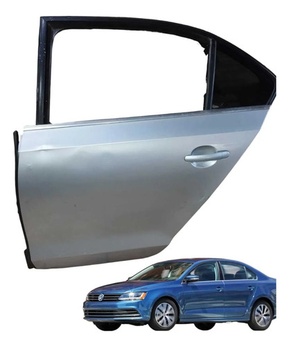 Porta Traseira Esquerda Jetta 2011 2012 A 2017 Traseira Esquerdo Prateado