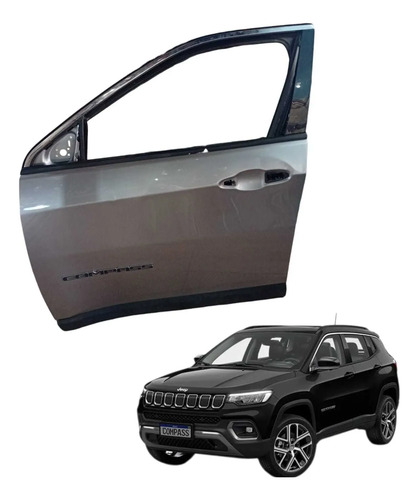 Porta Dianteira Esquerda Jeep Compass 2016/2025 Dianteira Esquerdo Cinza