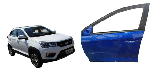 Porta Dianteira Esquerda Tiggo 2 2018/2020 Dianteira Esquerda Azul