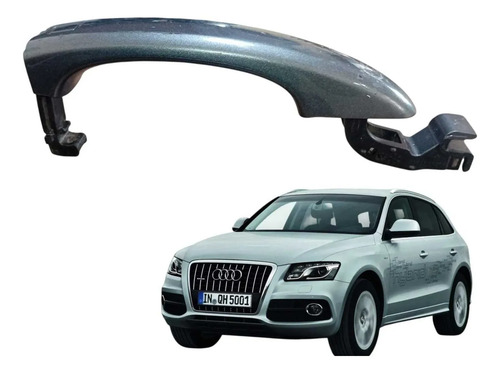 Maçaneta Porta Dianteira Esquerda Audi Q5 2012 8t0837205a Cinza-escuro Dianteira